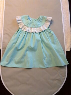 KREWE Mint Green and White Girls Dress